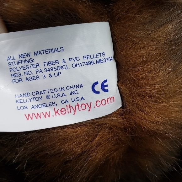 Kellytoy Europe Tip Dyed Teddy Bear Plaid Tie Plush Stuffed Animal 13 Inch 1997 - Picture 9 of 10